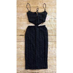 NWT Camila Coelho Ebony Midi Dress in Black
